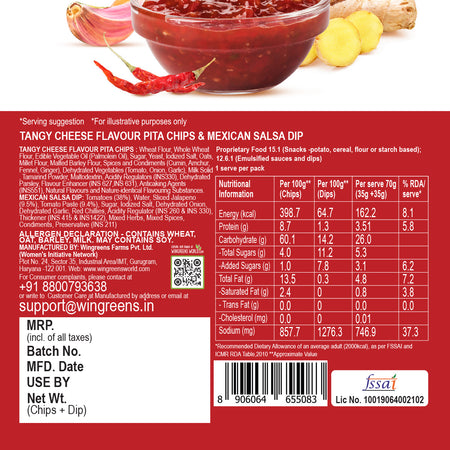 tangy cheese pita chips with mexican salsa dip online