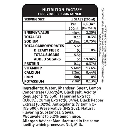online raw pressery masala shikanji 200ml