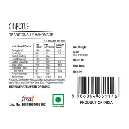 chipotle dip nutritional facts