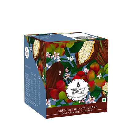 crunchy granola bars - dark chocolate and espresso pack of 6