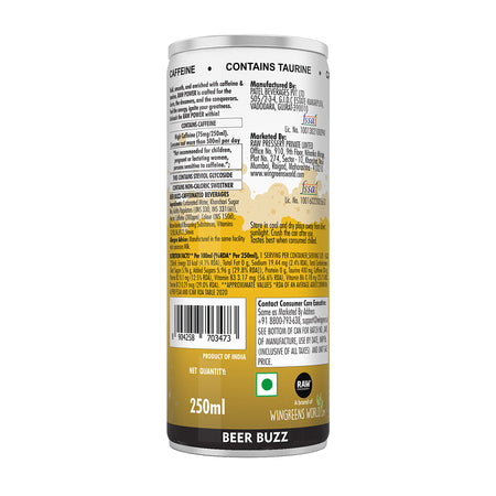 Raw Power Energy Drink - Beer Buzz (250ML)