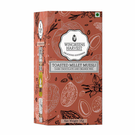 toasted millet muesli dark chocolate and orange peel online