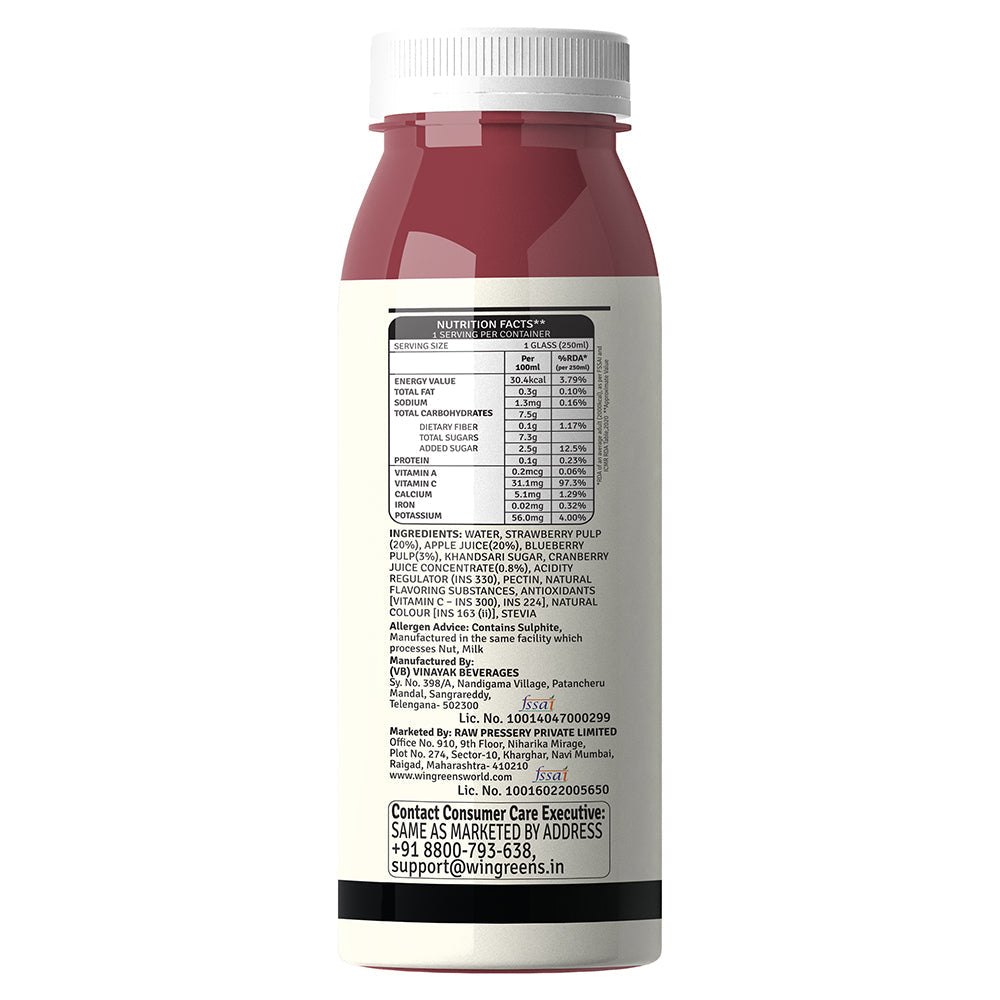 RAW Pressery Berry Healthy 250ml - Daily Dose