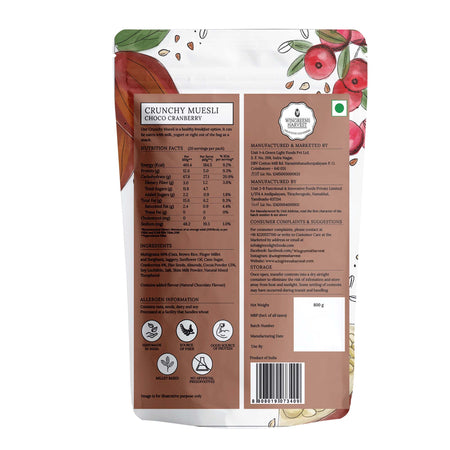 Wingreens Harvest Crunchy Muesli - Choco Cranberry 800g