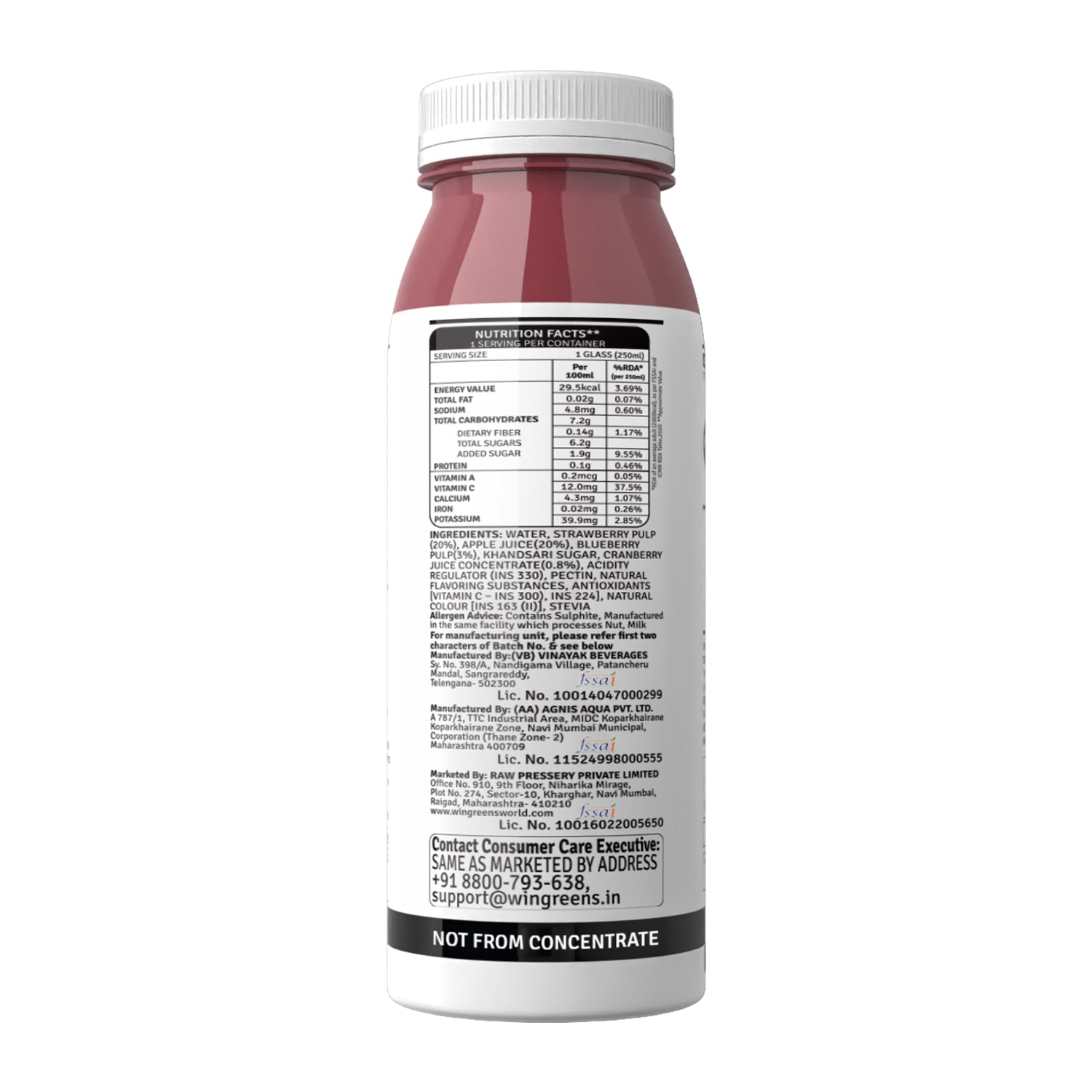 RAW Pressery Berry Healthy 250ml - Daily Dose
