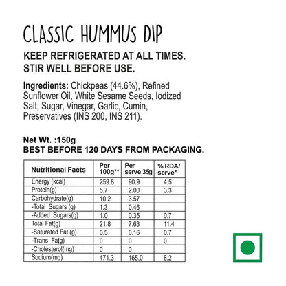 Wingreens Farms Classic Hummus (150g)