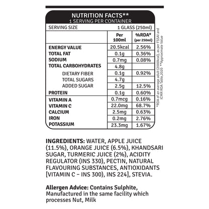 RAW Pressery Turmeric Twist 250ml - Daily Dose