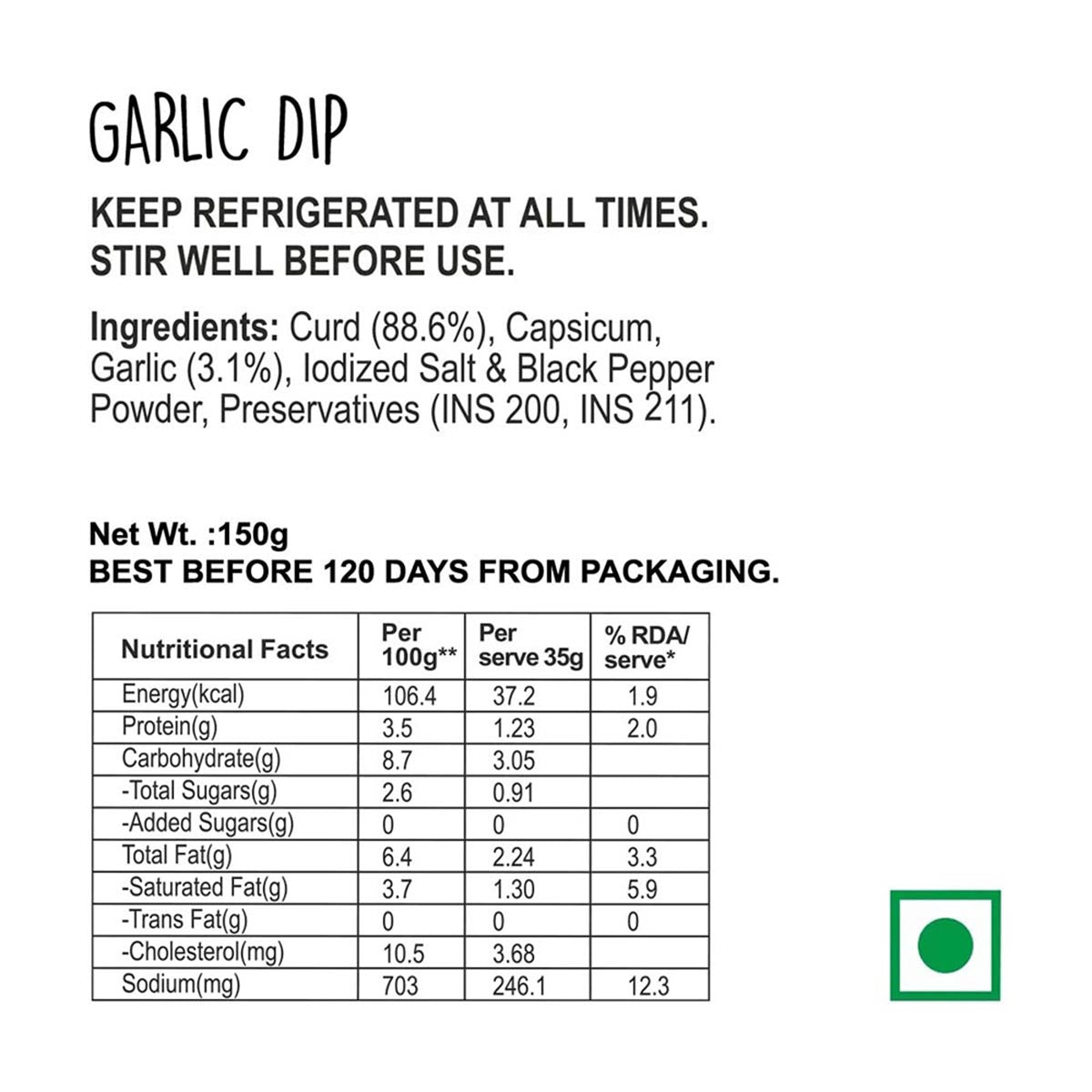 Wingreens Farms Garlic Dip