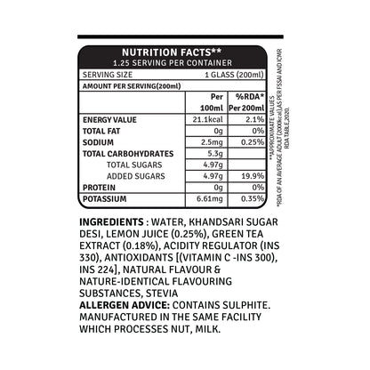 Iced Green Tea - Lemon 250 ml