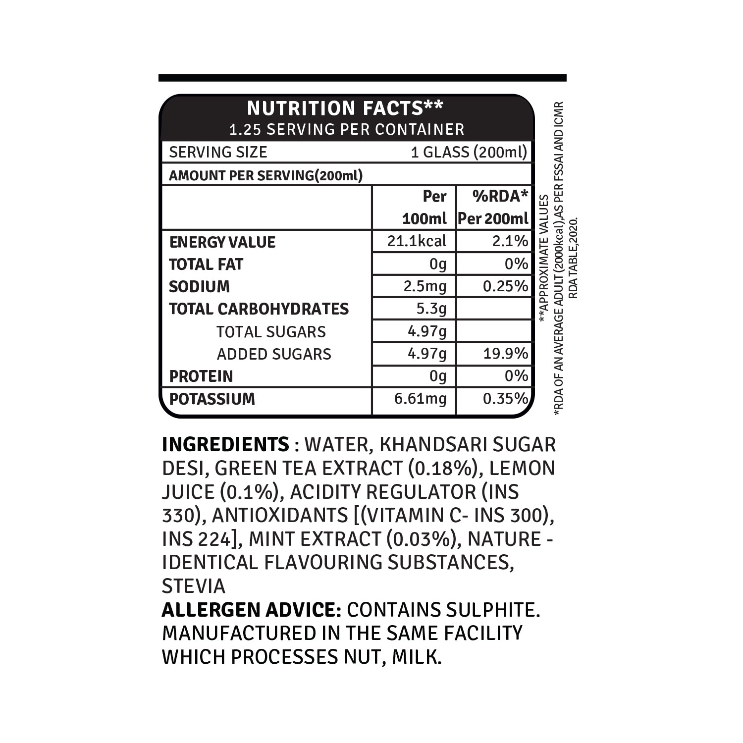 Iced Green Tea – Mint Mojito 250 ml