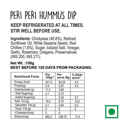 Wingreens Farms Peri Peri Hummus