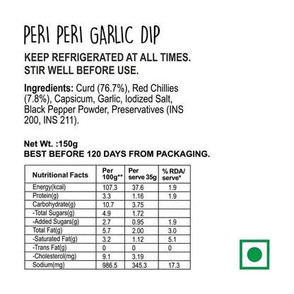 Wingreens Farms Peri Peri Garlic Dip