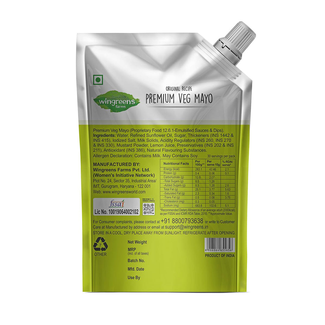 Buy Premium Veg Mayo Online at Wingreens World