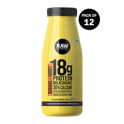 banana honey protein milkshake - pack of 12