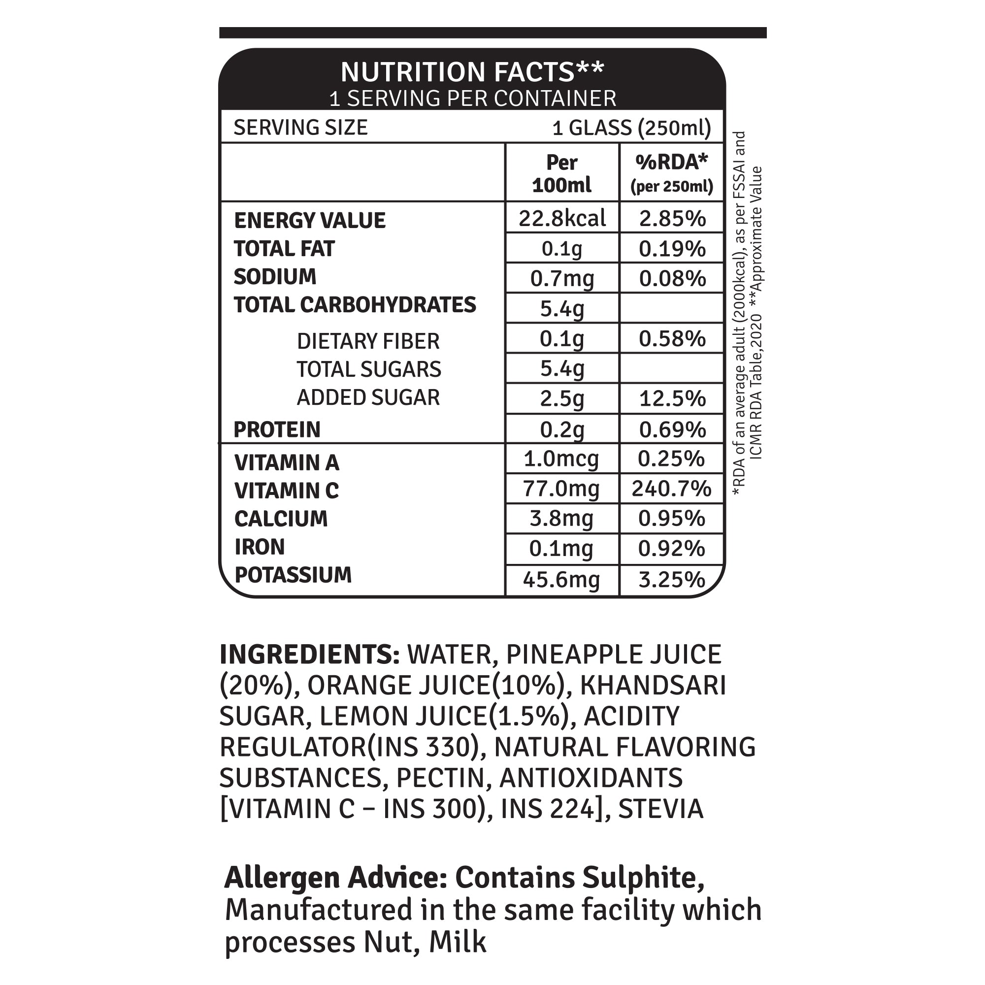 online raw pressery vit-c burst 250ml - daily dose