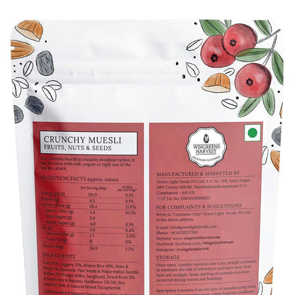 Crunchy Muesli Fruit Nuts and Seeds (800g)