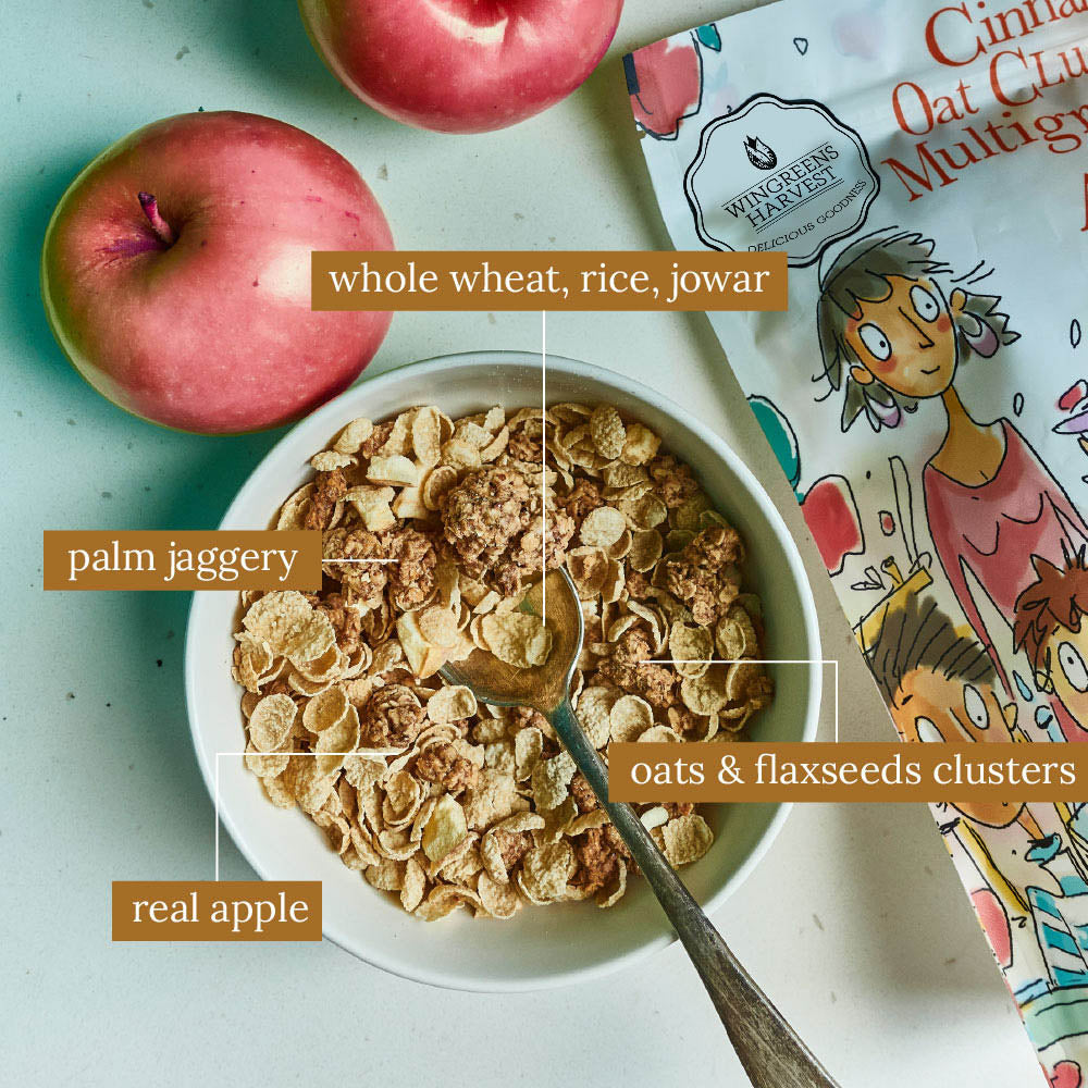 cinnamon oat clusters and multigrain flakes with apple life style