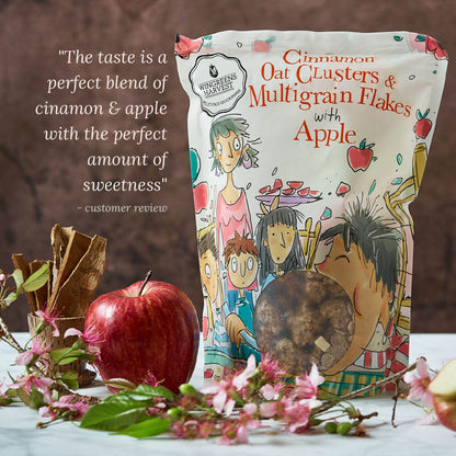 cinnamon oat clusters and multigrain flakes with apple lifestyle