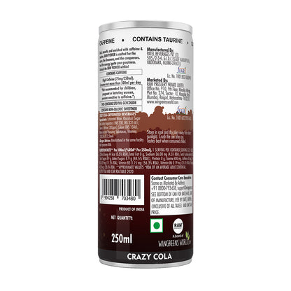 Raw Power Energy Drink - Crazy Cola (250ML)