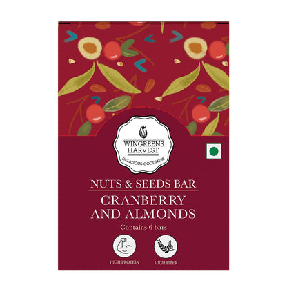 nuts and seeds bar - cranberry and almond