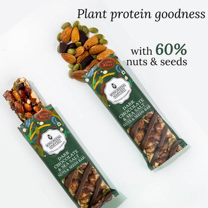 nuts and seeds bars - dark chocolate and sea salt single lifestyle