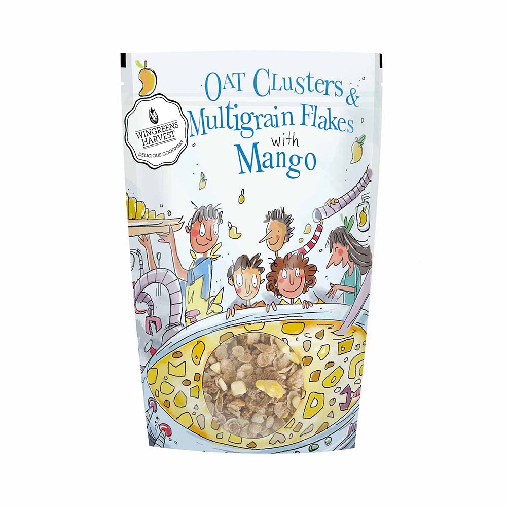 oat clusters and multigrain flakes with mango 350g