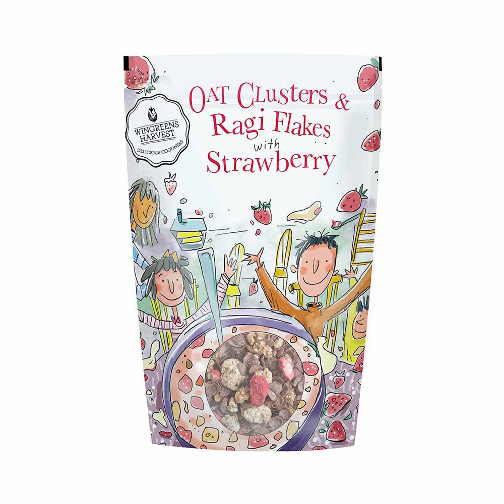 Buy Oat Clusters Ragi Flakes with Strawberry Online at Wingreens World