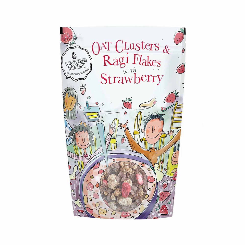 oat clusters and ragi flakes with strawberry 350g