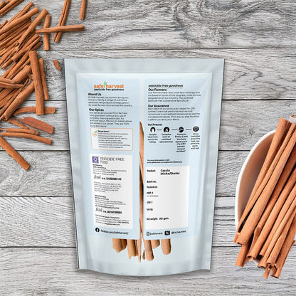 Safe Harvest Cassia Cinnamon Sticks lab test report, 230+ pesticide residues tested every batch.