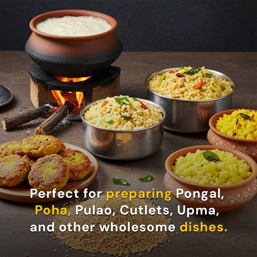 Safe Harvest pesticide-free Kodo Millet perfect for pongal, pulao, cutlets, upma and wholesome Indian dishes.