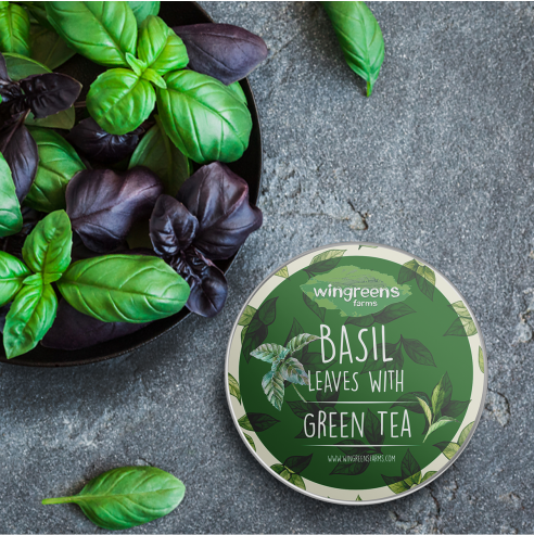 Basil Leaves with Green Tea