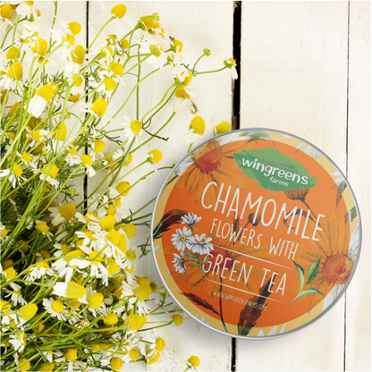 Chamomile Flowers with Green Tea