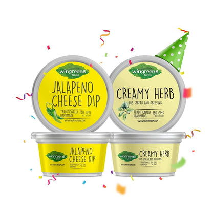 creamy herb  with jalapeno and cheese dip combo