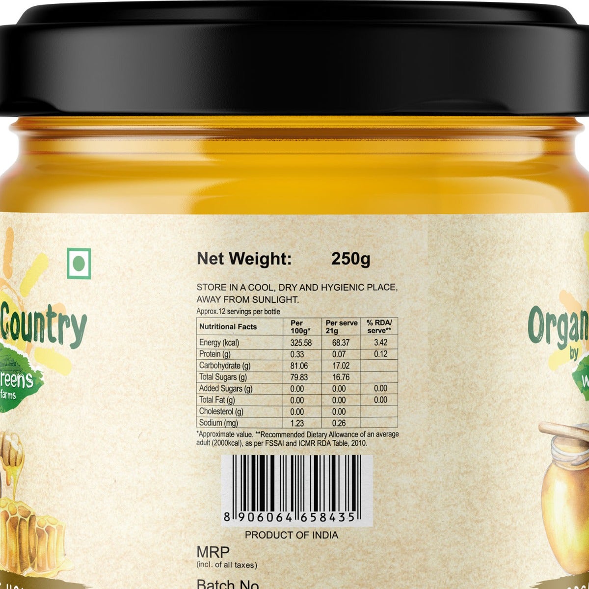 organic honey ingredients