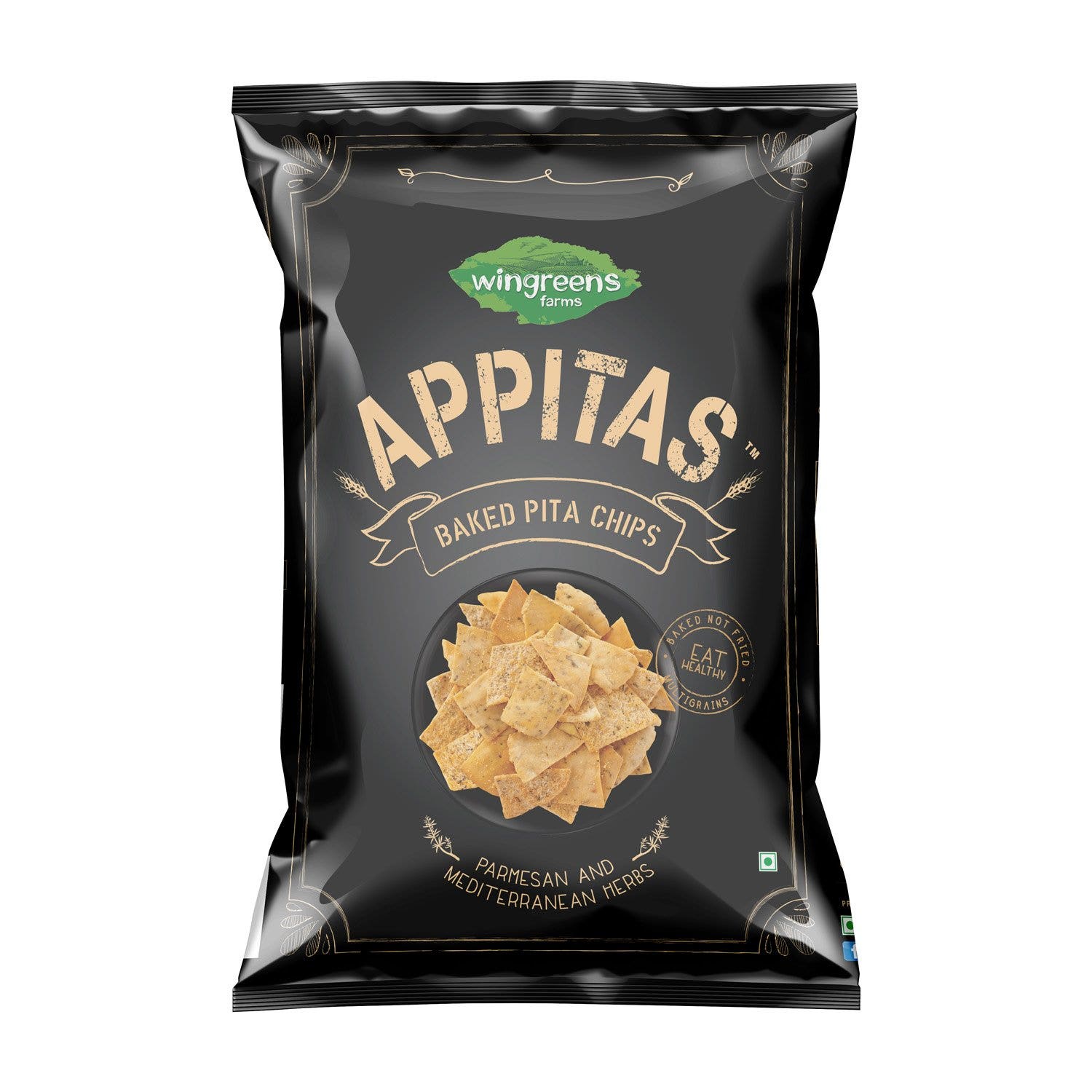 Parmesan &amp; Mediterranean Herbs Pita Chips
