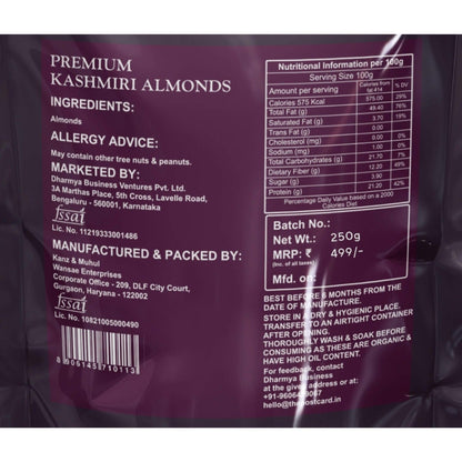 premium kashmiri almonds ingredients