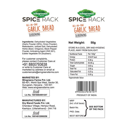garlic powder bread nutrition facts