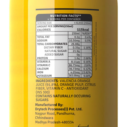 valencia orange juice nutrition