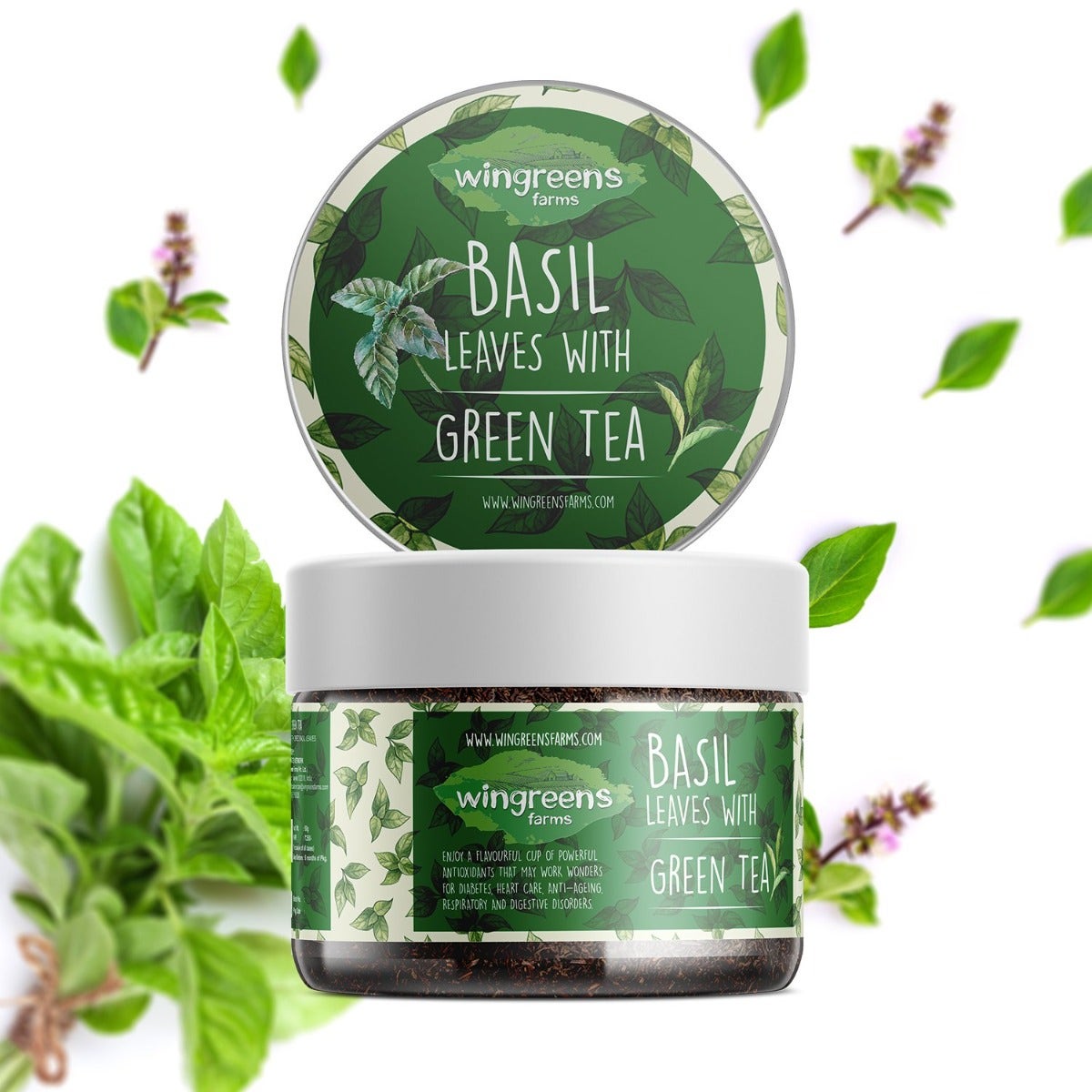 Buy Basil Leaves with Green Tea Online at the Best Price