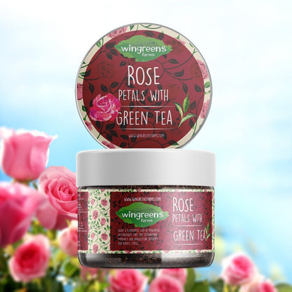 Rose Petals with Green Tea